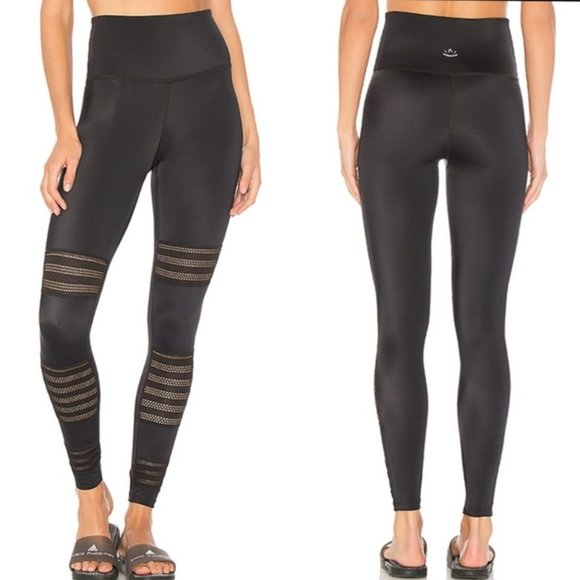 Beyond Yoga Pants - NWT Beyond Yoga Mesh to Impress Midi Legging High Waisted Black XXL